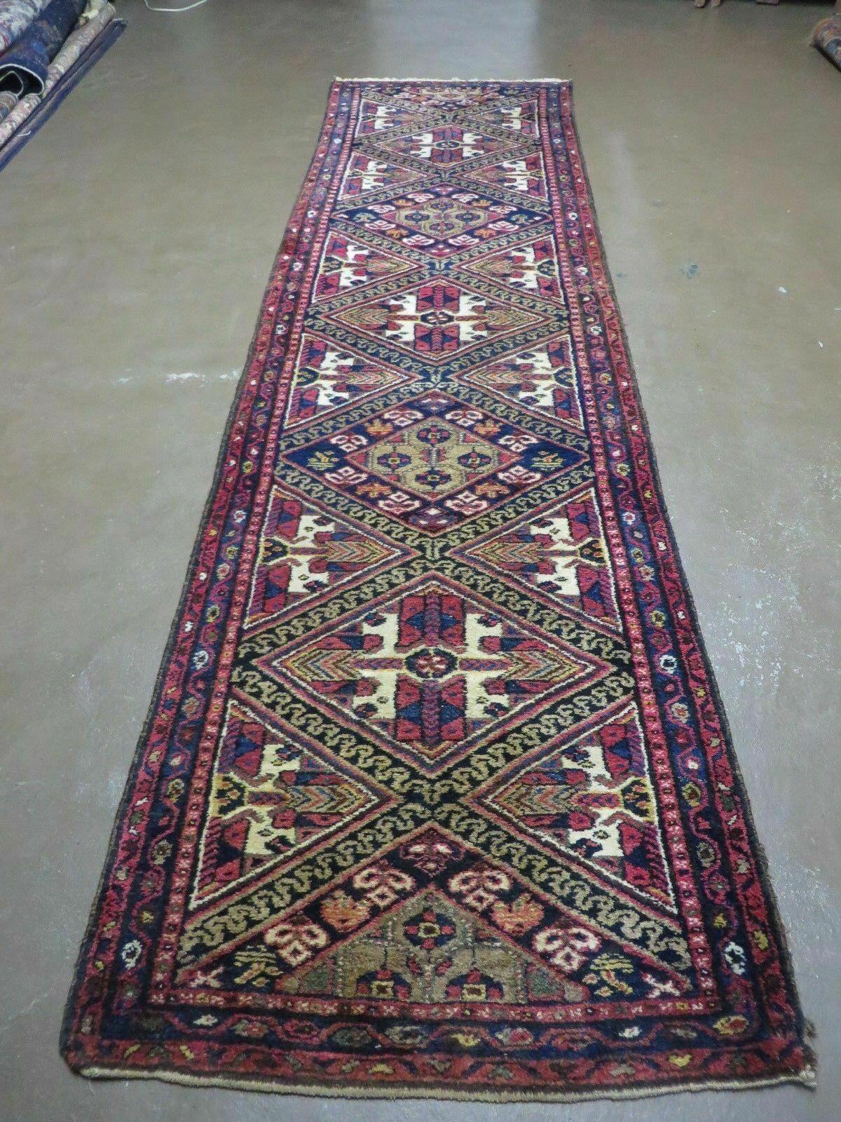 2' 6" X 9' Antique Handmade Turkish Anatolian Wool Runner Rug Nice - Jewel Rugs