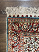 Silk Turkish Hereke Prayer Rug 2.3 x 3.7, Hand Knotted Fine Hereke Carpet, Signature from Master Weave, Flowers Vase Birds Prayer Arch, Nice - Jewel Rugs