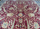 9' X 12 ' Vintage Handmade Peshawar Agra Wool Rug Organic Dyes Nice - Jewel Rugs