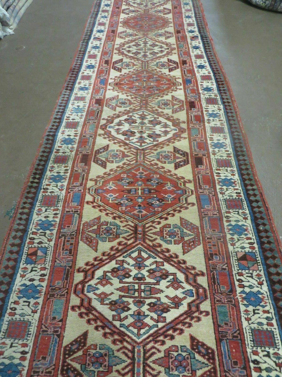 2'11" X 17' Antique Handmade Turkish Wool Oriental Rug Runner Carpet Camel Hair Wow - Jewel Rugs