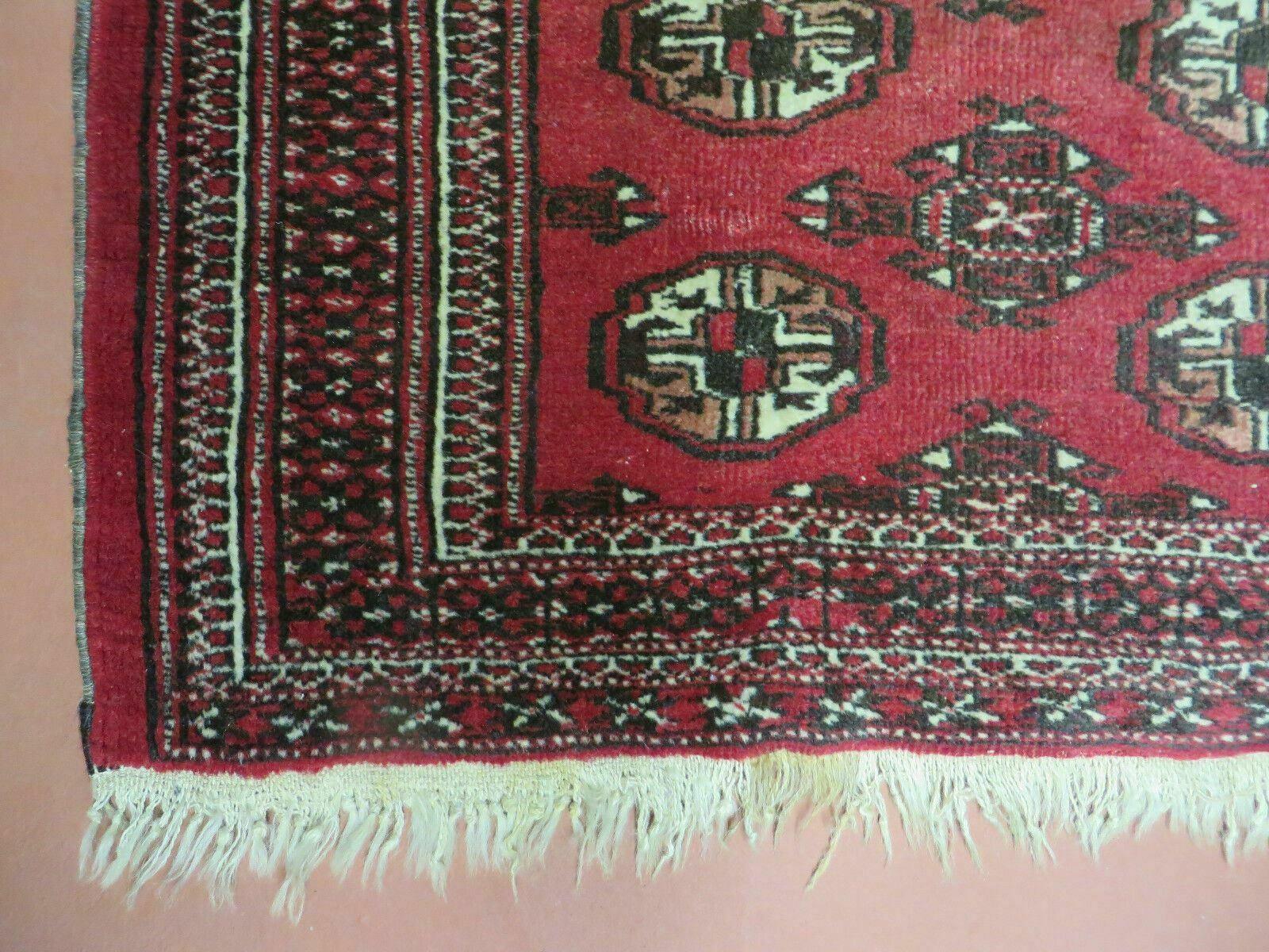 3' X 4' Vintage Handmade Turkoman Bokhara Rug - Jewel Rugs