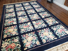 5' 9" X 9' American Made Karastan Flower Garden of Eden 509/9942 Wool Rug - Jewel Rugs