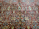 9' X 12' Vintage Fine Handmade Indian Agra Wool Rug Red Wow - Jewel Rugs