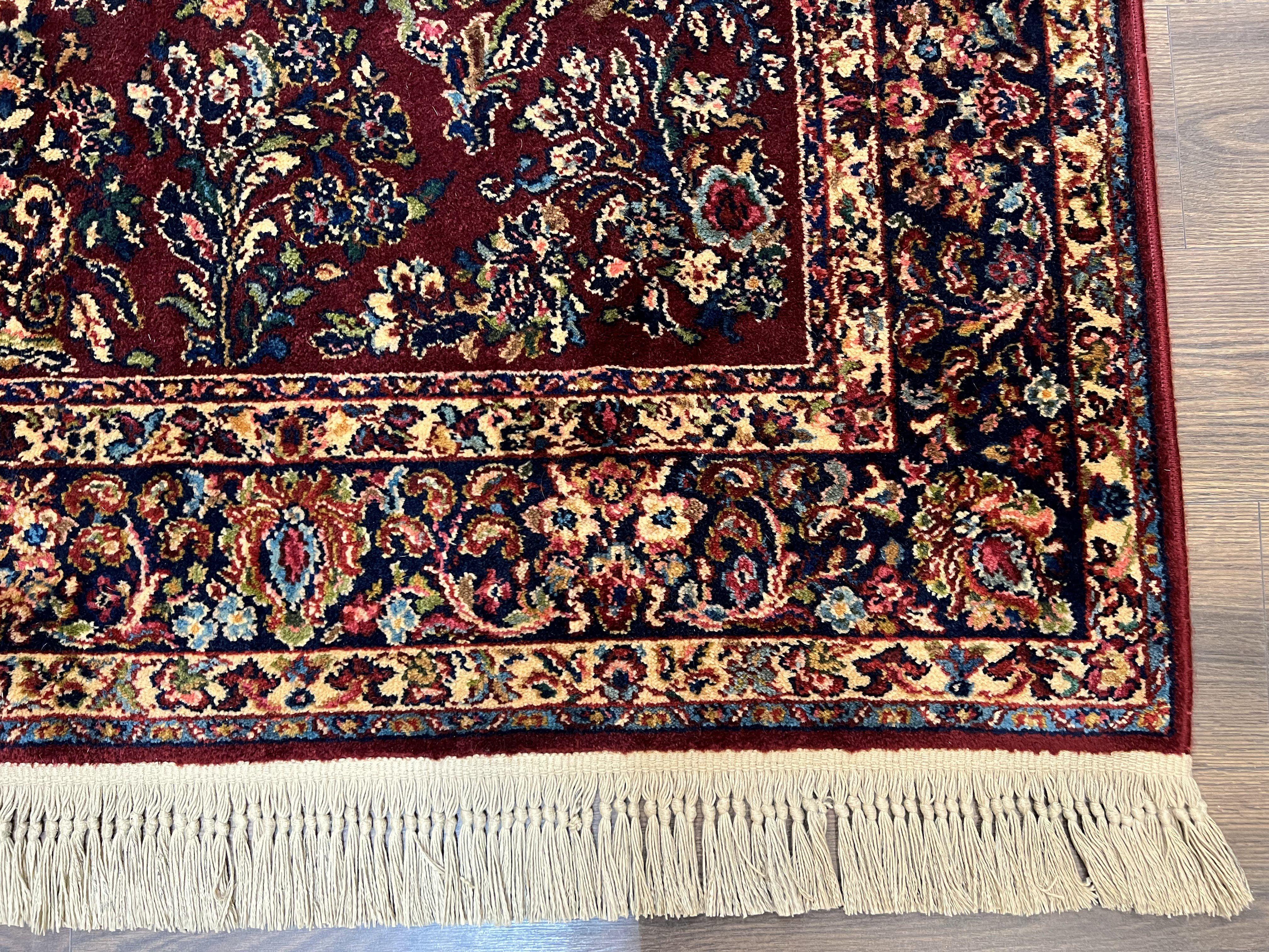 5.9 x 9 Karastan Rug Red Sarouk Rug #785, Karastan Wool Rug, Karastan Carpet, Original 700 Series Vintage Karastan Oriental Rug Discontinued - Jewel Rugs