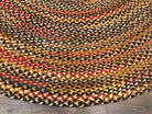 Antique American Braided Rug 10 x 10 ft Multicolor Round Rug 10x10, Vintage Large Round Rug, 10ft Circular Area Rug, Colorful Round Carpet - Jewel Rugs