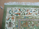 8' X 11' Vintage Indo Chinese Handmade Wool Rug Green Nice - Jewel Rugs