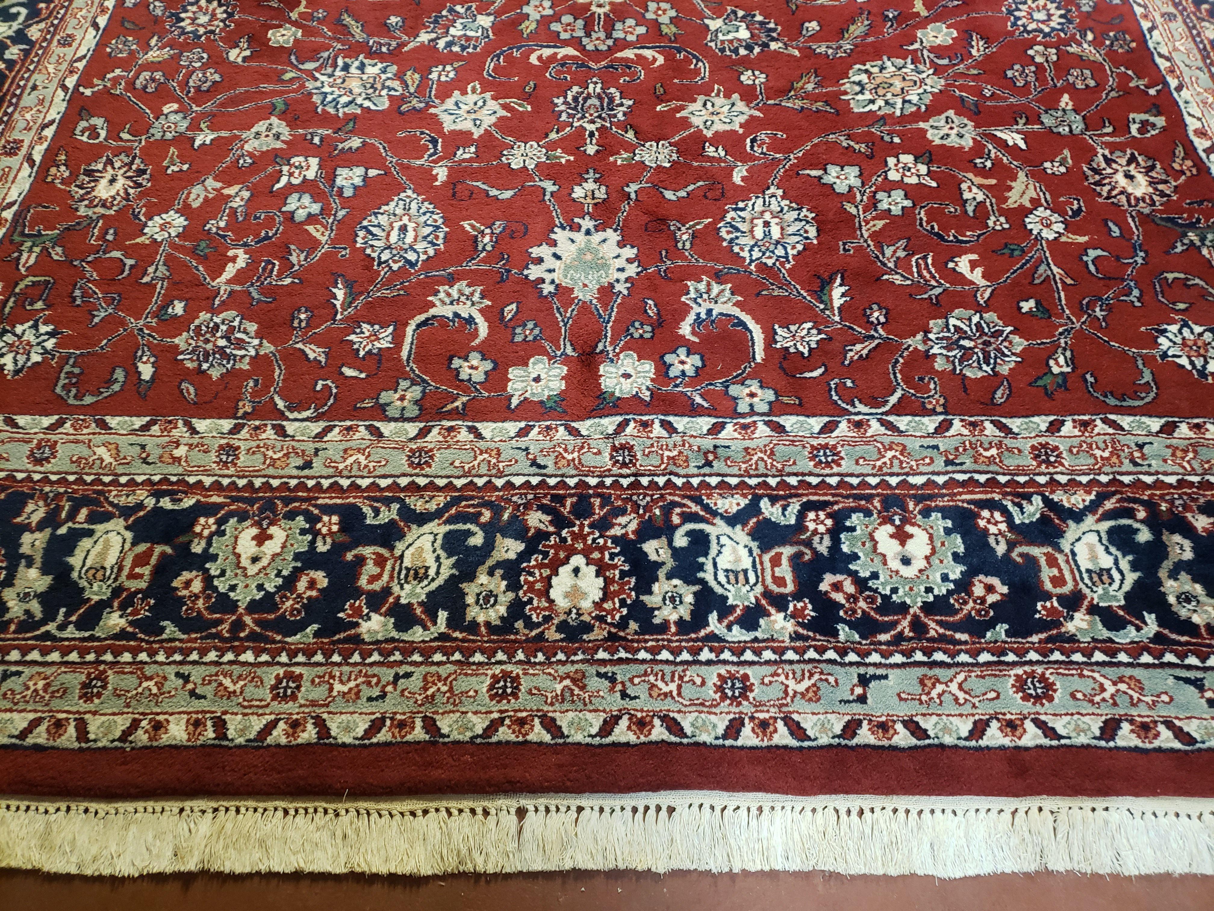 8x10 Pak Persian Floral Rug, 8 x 10 Pakistani Peshawar Rug, Red Persian Rug, Traditional Oriental Carpet, Hand-Knotted, Living Room Rug Nice - Jewel Rugs