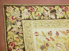 9' X 11' Handmade Chinese Needlepoint Wool Floral Rug Carpet Rose Garden Chic - Jewel Rugs