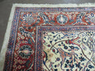 10' X 14' Vintage Hand Knotted Made Indian Agra Wool Rug Vegetable Dyes Ivory - Jewel Rugs