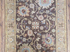 4' X 6' Handmade India Oriental Floral Wool Rug Brown Wow - Jewel Rugs