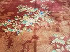 9' X 11' Handmade Art Deco Chinese Wool Rug Nichols Fete Carpet Rusted Brown Red - Jewel Rugs