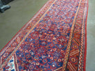 3' 6" X 10' 4" Antique Handmade India Floral Oriental Wool Runner Rug # 128 - Jewel Rugs