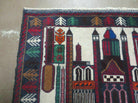 3' X 4' Vintage Hand Made Afghan Balouch Tribal Wool Pictorial Rug # 055 - Jewel Rugs