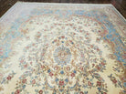 8' 8" X 12' Vintage Karastan Ivory Medallion Kirman #711 American Wool Rug - Jewel Rugs