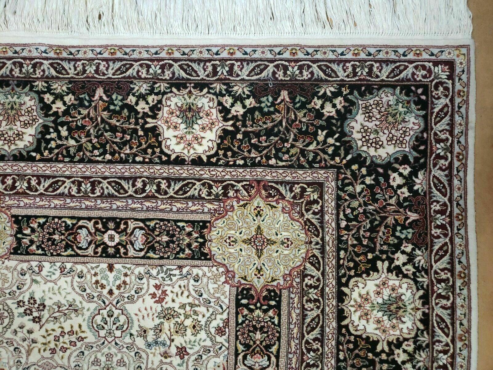 8' X 10' Vintage Ultra Fine Handmade Pakistani Panel Wool Rug Carpet Beige Nice - Jewel Rugs