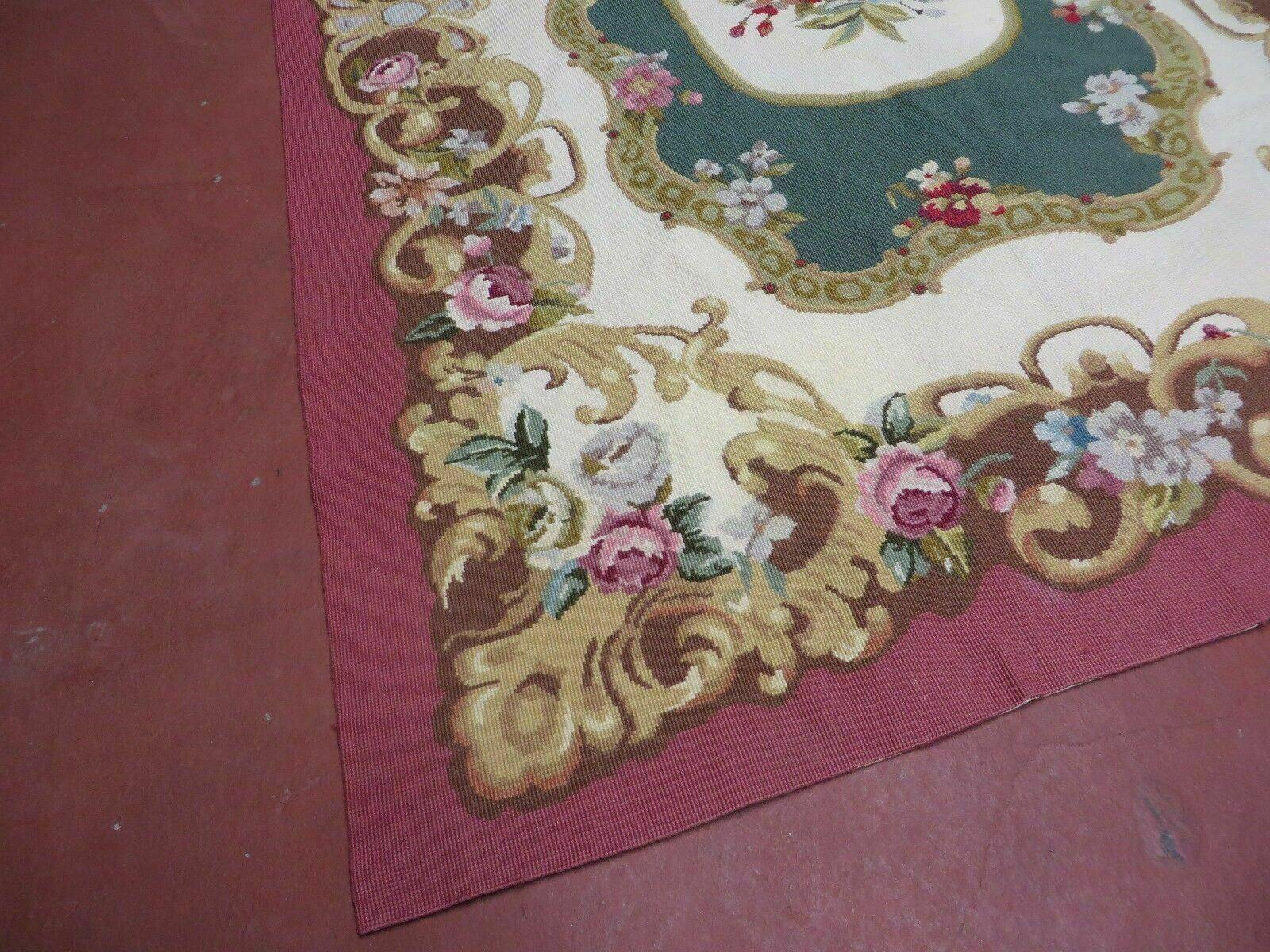 4' X 6' Handmade French Garden Aubusson Savonnerie Design Needlepoint Rug Nice - Jewel Rugs