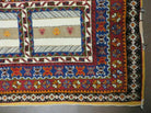 6' 6" X 10' 6" Vintage Handmade Moroccan Tribal Wool Rug Flat Weave Sections - Jewel Rugs