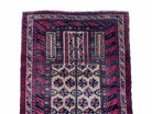 2' 6" X 4' 4" Vintage Handmade Tribal Wool Rug Balouchi Afghan Rug Red 3x5 - Jewel Rugs