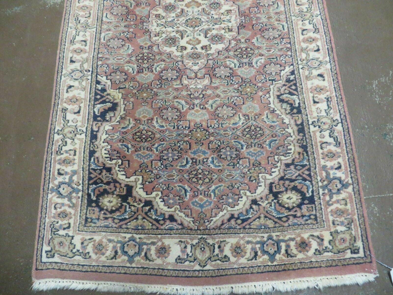 2' X 4' Vintage Handmade India Floral Oriental Jaipur Wool Rug Carpet NICE - Jewel Rugs