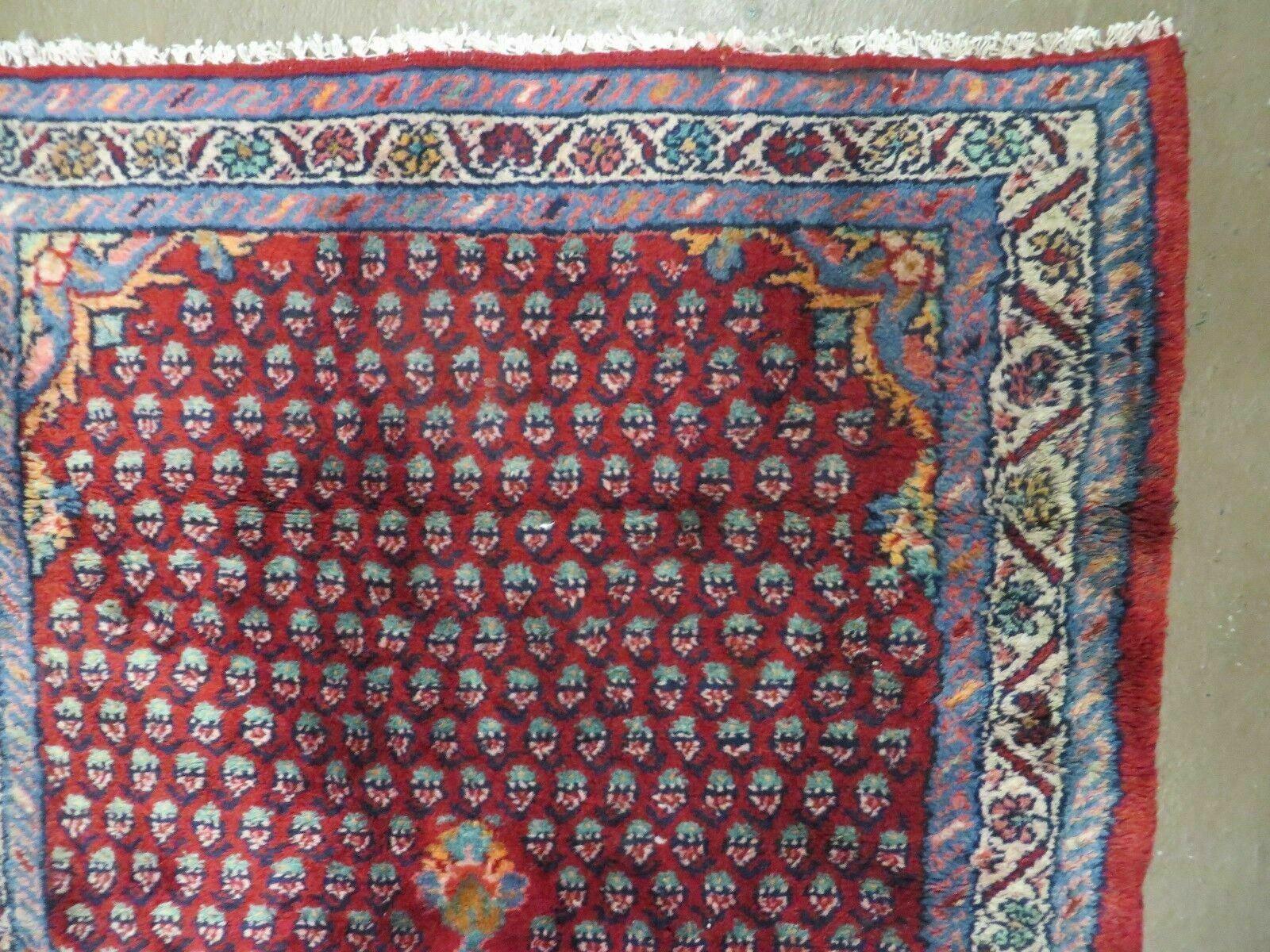 3' X 5' Antique Handmade Indian Allover Wool Rug Vegetable Dye Pomegranate Nice - Jewel Rugs