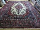 9' X 12' Antique India Oriental Floral Medallion Handmade Wool Rug Organic Dye - Jewel Rugs