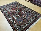 4' X 6' Vintage Handmade Indian Panel Design Wool Rug Veg Dyes - Jewel Rugs