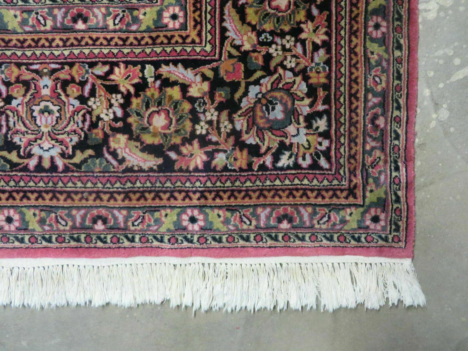 8' X 11' Vintage Fine India Floral Handmade Wool Rug Hand knotted Carpet Red - Jewel Rugs