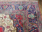 Semi Antique Tabriz Rug with Central Medallion, Red, 9'8" x 12'5" - Jewel Rugs