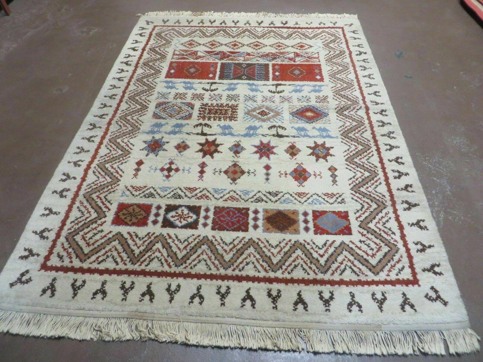 4' 7" X 6' 4" Vintage 1960s Danish Rya Shag DeLuxe Ege Rug Mid-Century Modern - Jewel Rugs