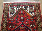 Small Antique Persian Hamadan Rug 2x4, Tribal, Hand-Knotted, Wool, Red & Ivory - Jewel Rugs