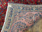 Antique Persian Sarouk Rug, Red, Allover Floral Pattern, Hand-Knotted, Wool, 3'4" x 4'11" - Jewel Rugs