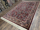 5.9 x 9 Karastan Rug Red Sarouk Rug #785, Karastan Wool Rug, Karastan Carpet, Original 700 Series Vintage Karastan Oriental Rug Discontinued - Jewel Rugs