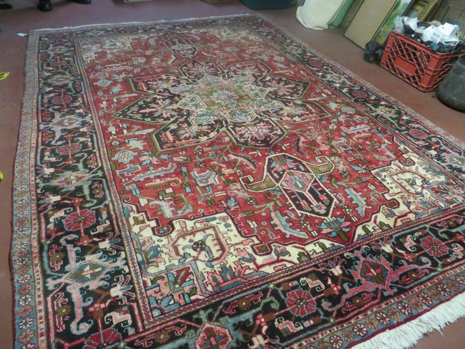 7' X 10' Vintage Handmade India Oriental Floral Hand Knotted Wool Rug Nice - Jewel Rugs