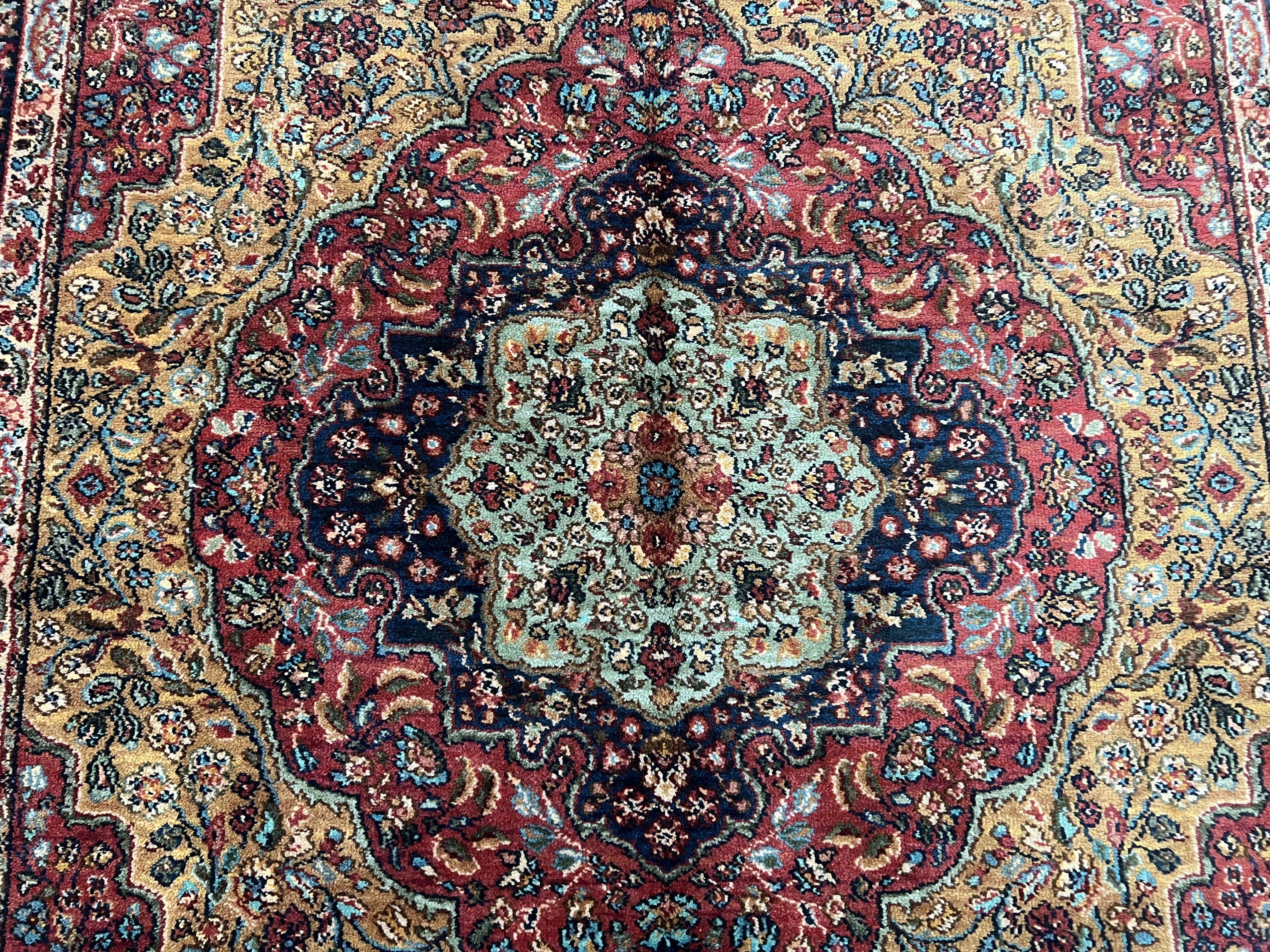 Karastan Rug 5.9 x 9 Medallion Kirman #700/718, Original Karastan Collection 700 Series, Discontinued Wool Karastan Carpet Vintage 6x9 Rug - Jewel Rugs