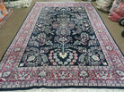 6' X 9' Handmade India Floral Oriental Wool Rug Carpet Blue Organic Dyes Nice - Jewel Rugs