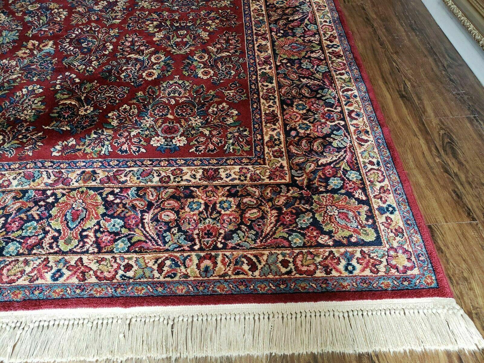 10' X 14' Karastan #700 Red Sarouk # 785 Wool RUG American Made Beauty - Jewel Rugs