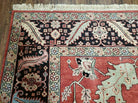 10' X 14' Vintage Hand Made Turkish Wool Rug Carpet Red Black Hand Knotted Nice - Jewel Rugs