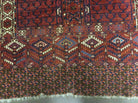 4' X 5' Antique Handmade Fine Tekkeh Turkoman Engsi Hatchli 4 Seasons Wool Rug - Jewel Rugs