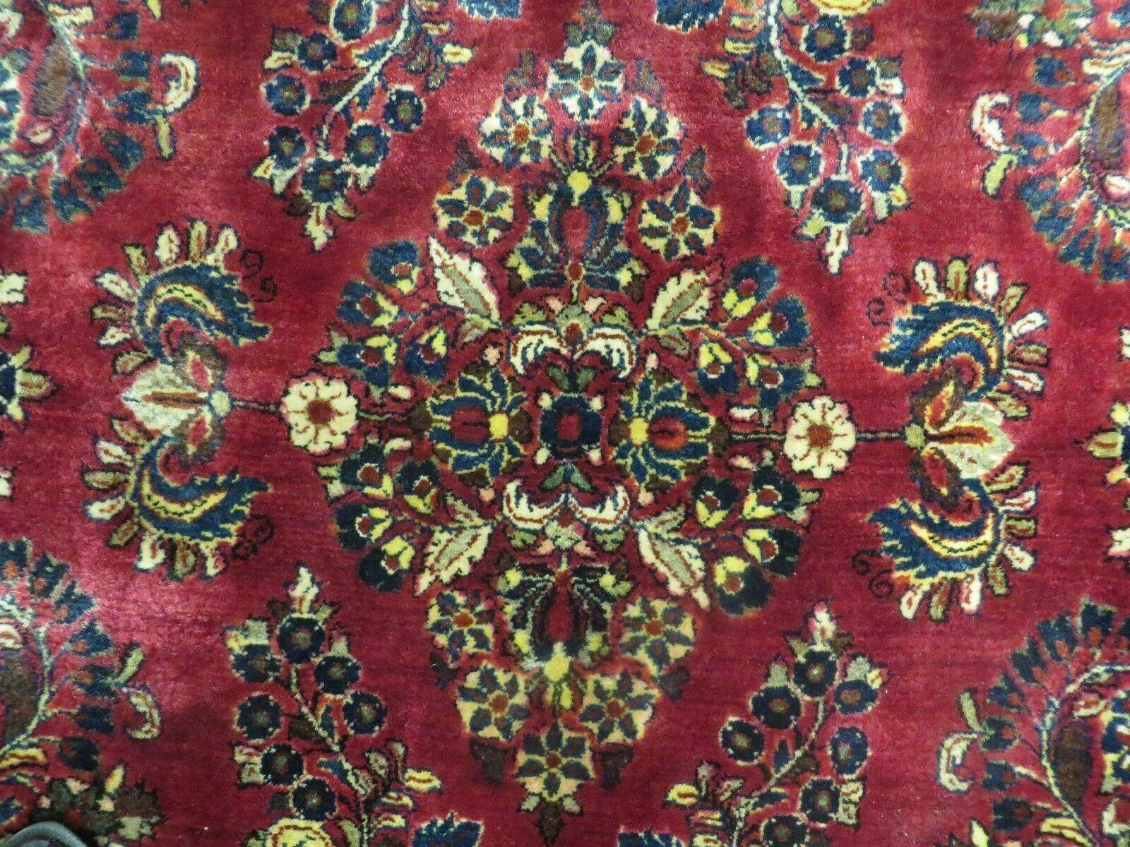 4' X 6' Antique Handmade India Oriental Wool Rug Hand Knotted Carpet Red Nice - Jewel Rugs