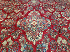 10' X 17' Antique Palace Size Handmade Persian Sarouk Wool Area Rug Red Veg Dyes Top Quality Unique Elegant Floral - Jewel Rugs