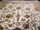 8x10 Handmade Rug, 10 x 8 Oriental Carpet, 8 by 10 Ivory Rug, Fine Wool Rug, Top Quality Rug, Beige Floral Rug Pak Persian Rug, Pakistan Rug - Jewel Rugs