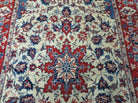 3' X 5' Vintage Handmade Authentic Oriental Floral Medallion Fine Wool Rug Beige Red and Blue Top Quality Veg Dyes - Jewel Rugs