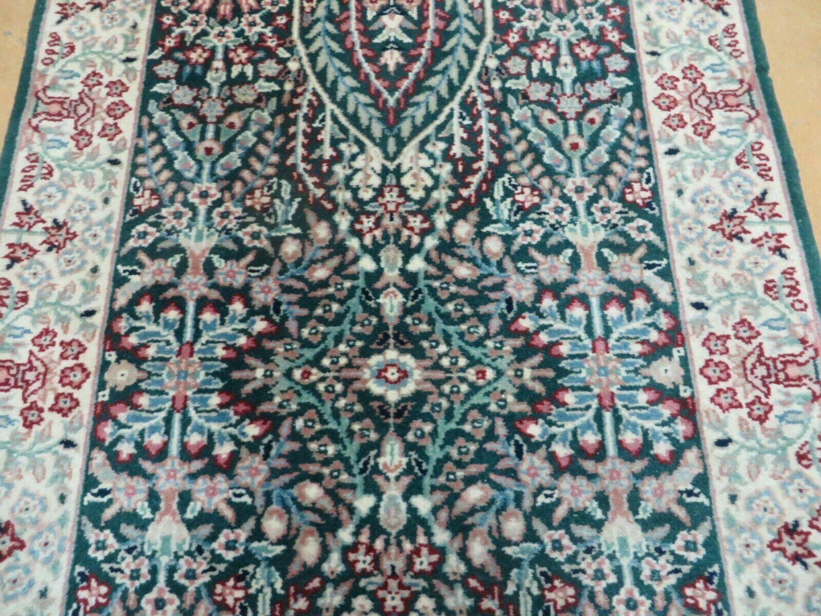 2' X 4' Handmade India Floral Oriental Wool Rug Carpet Vegetable Dyes Nice - Jewel Rugs