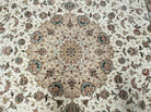 10' X 14' Vintage Handmade Pakistani Wool Silk Rug Carpet Ivory Nice - Jewel Rugs