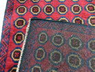 3'X 4'8" Vintage Handmade Tribal Wool Rug Balouchi Rug Afghan Rug Red Beige Blue - Jewel Rugs