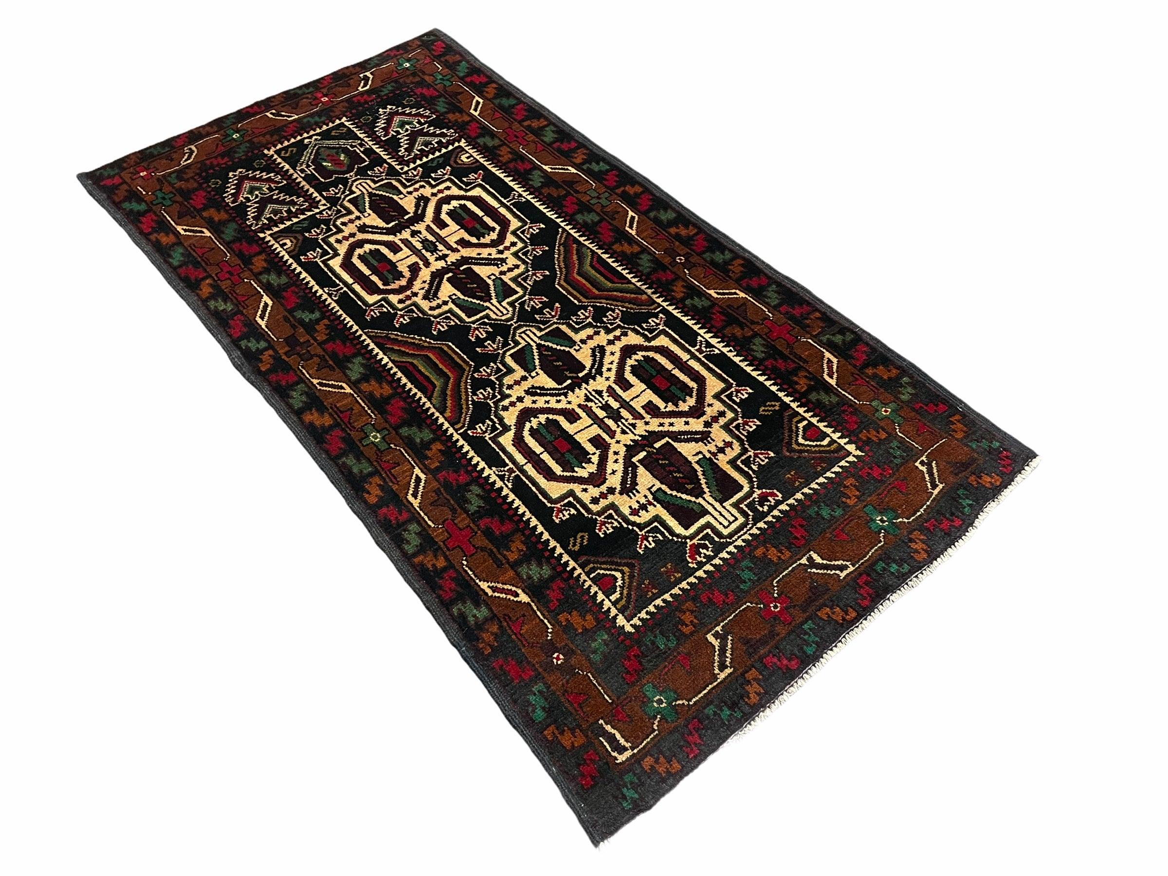 2'6" X 4' 8" New Vintage Handmade Tribal Rug Veggie Dyes 3x5 Balouch Tribal Rug - Jewel Rugs