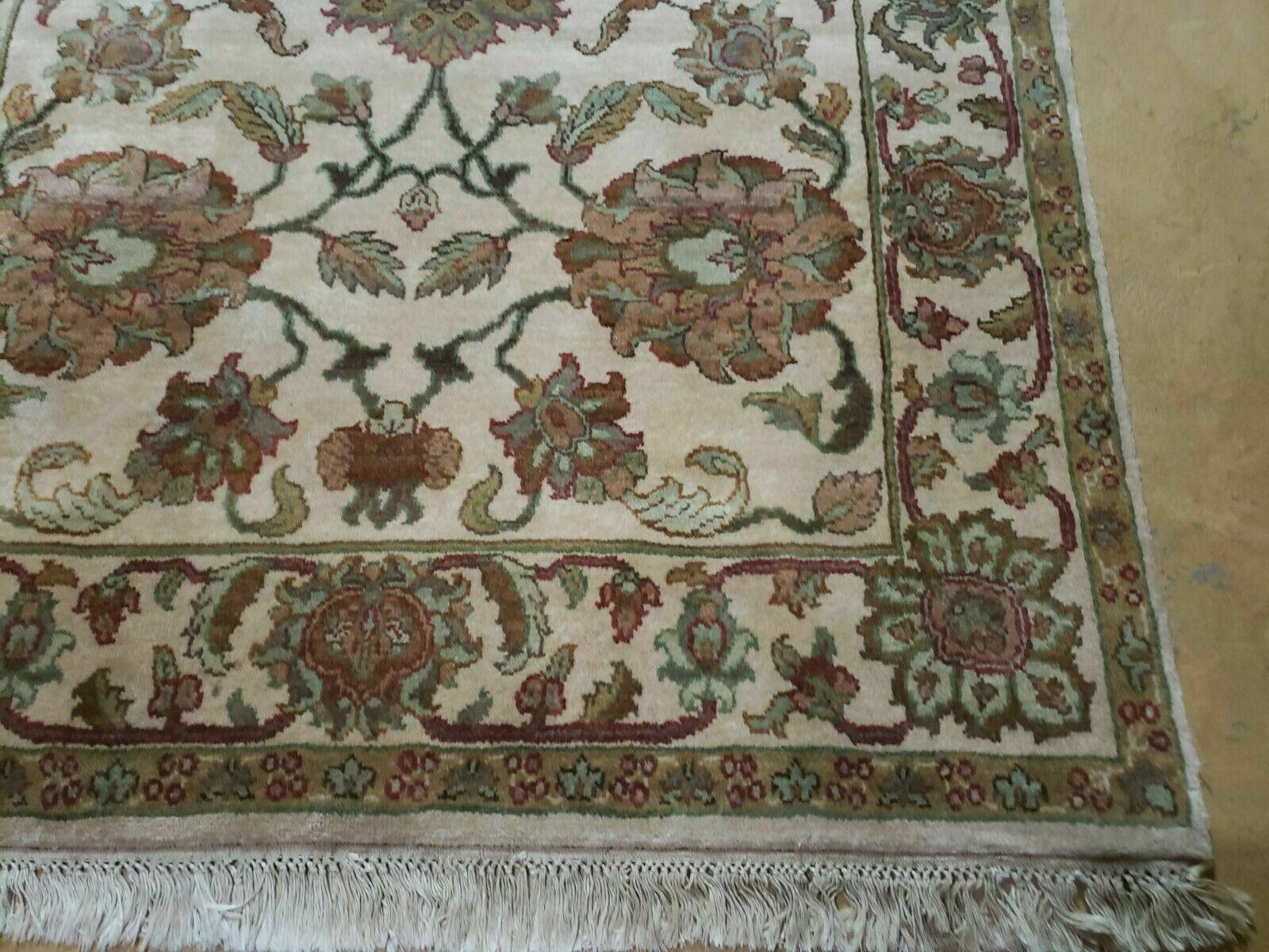 4'X 12' Vintage Handmade Indian Agra Wool Rug Runner Nice Tea Washed - Jewel Rugs