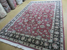 6' X 9' Vintage Handmade Fine India Floral Oriental Silk Accent Wool Rug Carpet - Jewel Rugs