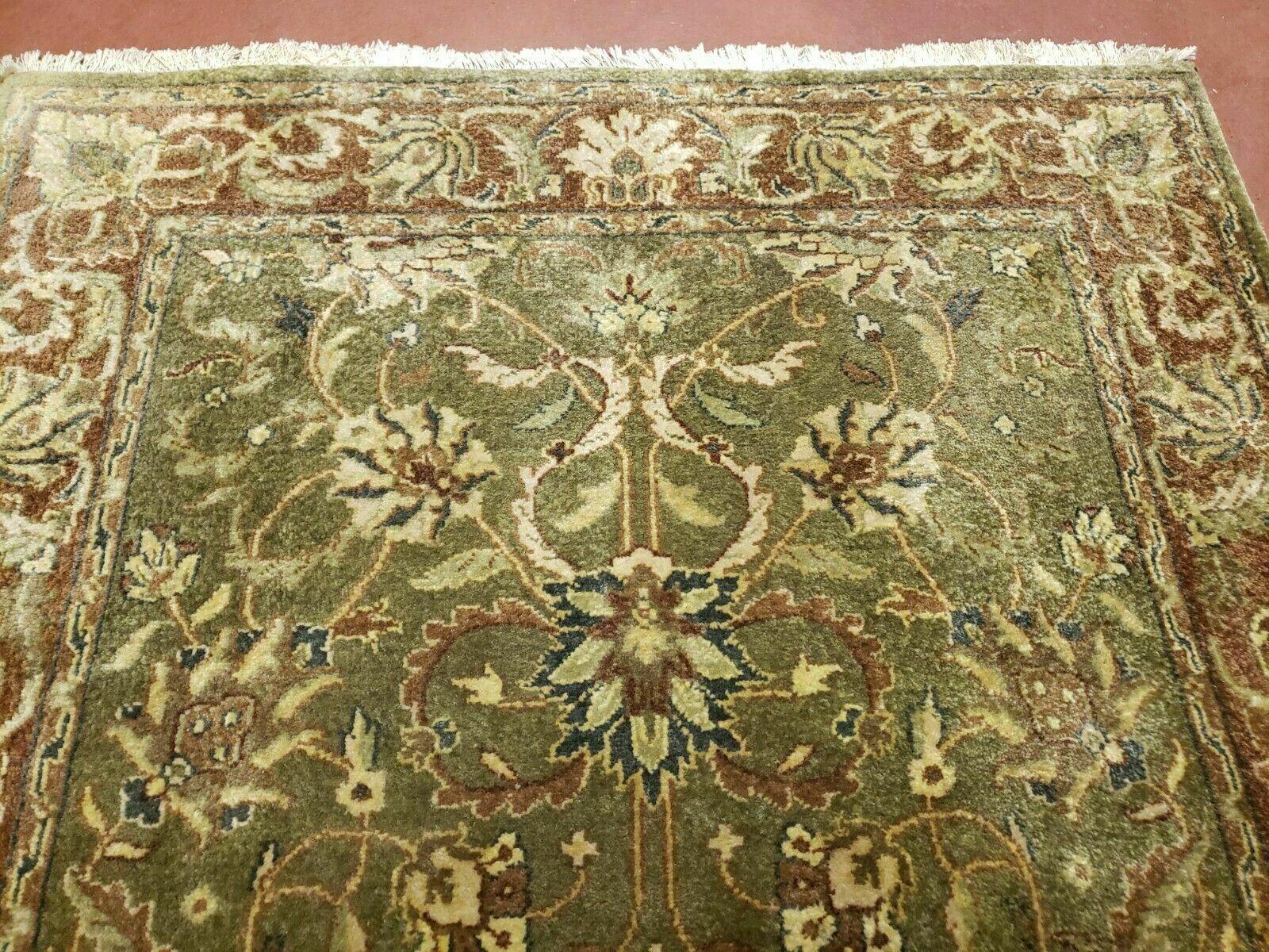 4' X 6' Vintage Handmade India Jaipur Wool Rug Veg Dyes Nice - Jewel Rugs