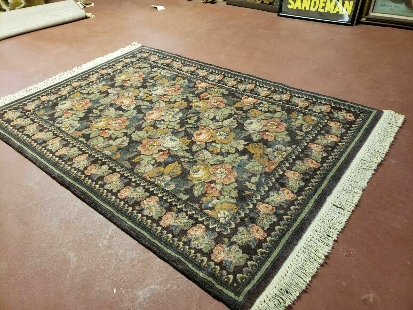 3' 11" X 5' 6" Karastan Rajasthan Collection Windsor Rose Design # 440-98201 - Jewel Rugs